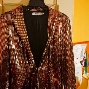 Bronze sequin Blazer, Suit Jacket